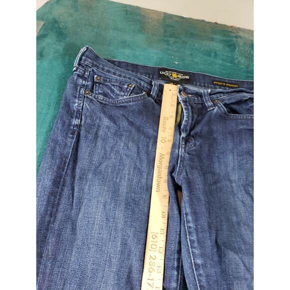 Lucky Brand Jeans Size 10 Womens Blue Stretch Pants Fray Hem Sweet N Straight - Picture 7 of 13